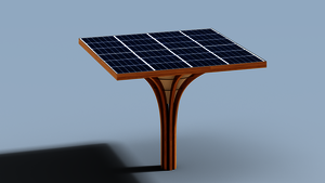 Solar Carport aus Holz